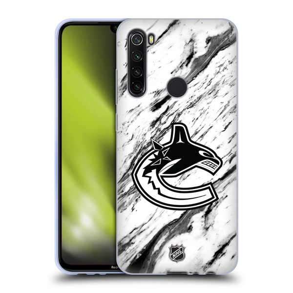 NHL Vancouver Canucks Marble Soft Gel Case for Xiaomi Redmi Note 8T