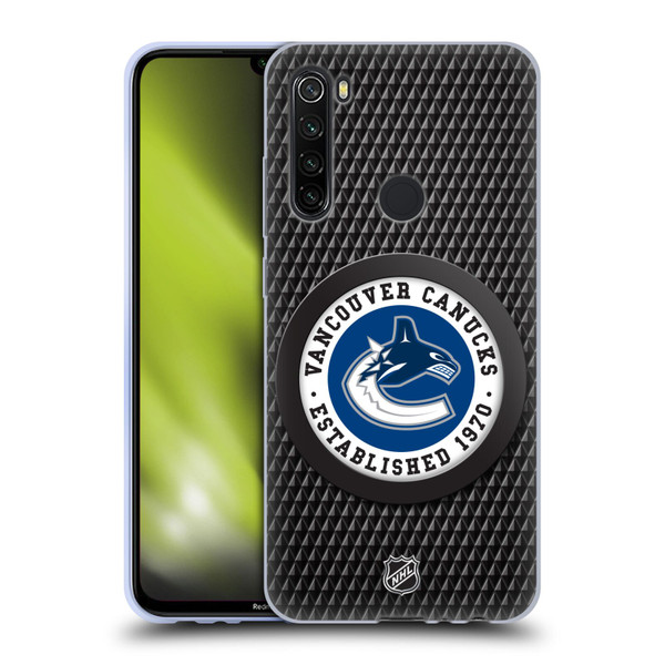 NHL Vancouver Canucks Puck Texture Soft Gel Case for Xiaomi Redmi Note 8T