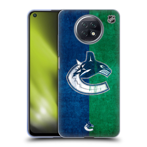 NHL Vancouver Canucks Half Distressed Soft Gel Case for Xiaomi Redmi Note 9T 5G
