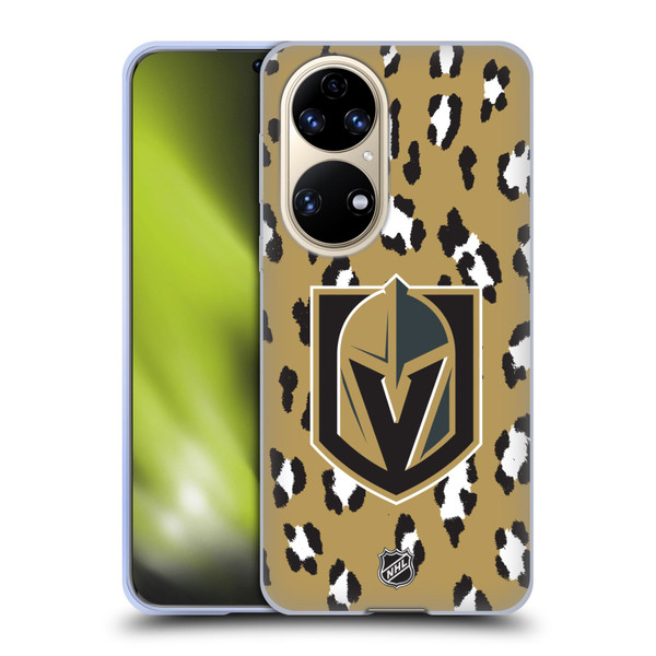 NHL Vegas Golden Knights Leopard Patten Soft Gel Case for Huawei P50