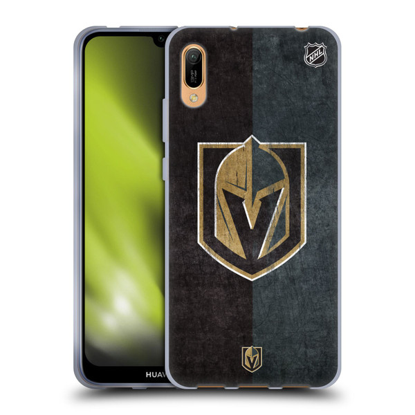 NHL Vegas Golden Knights Half Distressed Soft Gel Case for Huawei Y6 Pro (2019)