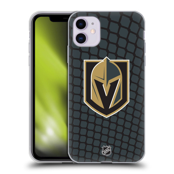 NHL Vegas Golden Knights Net Pattern Soft Gel Case for Apple iPhone 11