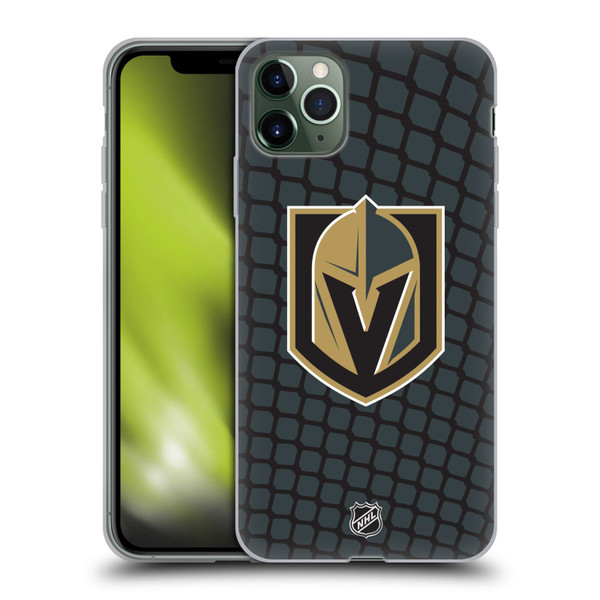 NHL Vegas Golden Knights Net Pattern Soft Gel Case for Apple iPhone 11 Pro Max