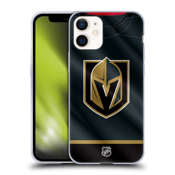 NHL Vegas Golden Knights Jersey Soft Gel Case for Apple iPhone 12 Mini