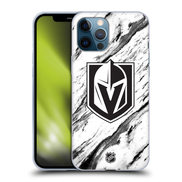 NHL Vegas Golden Knights Marble Soft Gel Case for Apple iPhone 12 Pro Max