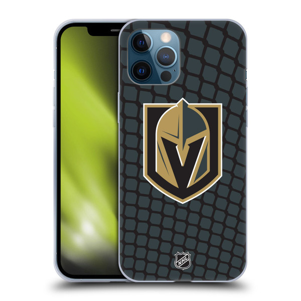 NHL Vegas Golden Knights Net Pattern Soft Gel Case for Apple iPhone 12 Pro Max