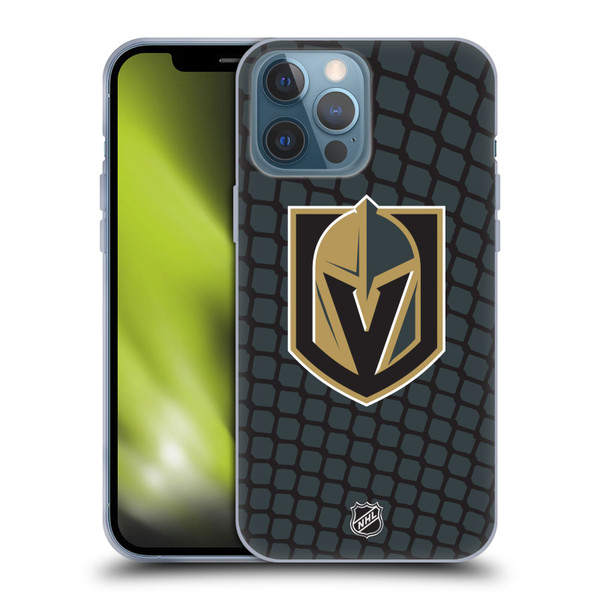 NHL Vegas Golden Knights Net Pattern Soft Gel Case for Apple iPhone 13 Pro Max
