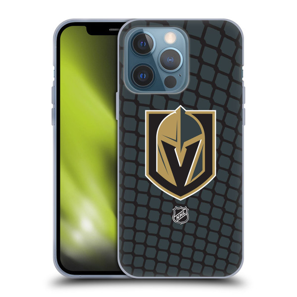 NHL Vegas Golden Knights Net Pattern Soft Gel Case for Apple iPhone 13 Pro