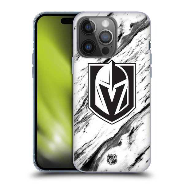 NHL Vegas Golden Knights Marble Soft Gel Case for Apple iPhone 14 Pro
