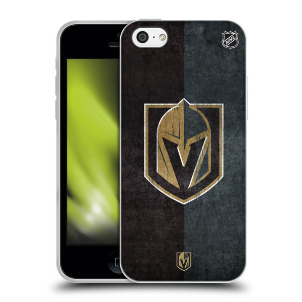 NHL Vegas Golden Knights Half Distressed Soft Gel Case for Apple iPhone 5c