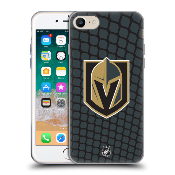 NHL Vegas Golden Knights Net Pattern Soft Gel Case for Apple iPhone 7 / 8 / SE 2020 & 2022