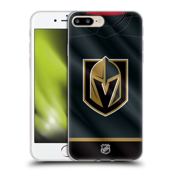 NHL Vegas Golden Knights Jersey Soft Gel Case for Apple iPhone 7 Plus / iPhone 8 Plus