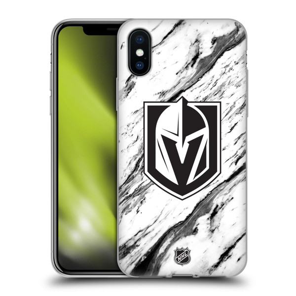 NHL Vegas Golden Knights Marble Soft Gel Case for Apple iPhone X / iPhone XS