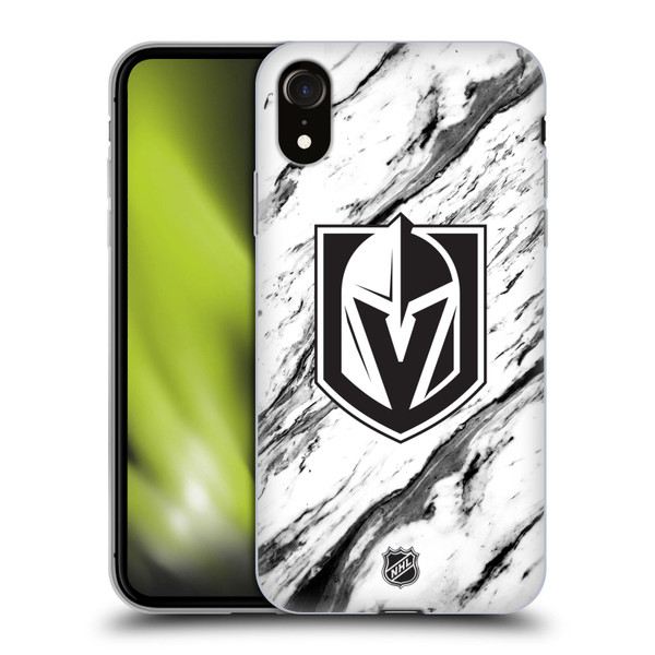 NHL Vegas Golden Knights Marble Soft Gel Case for Apple iPhone XR
