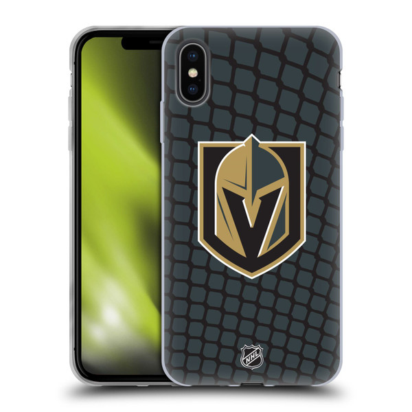 NHL Vegas Golden Knights Net Pattern Soft Gel Case for Apple iPhone XS Max