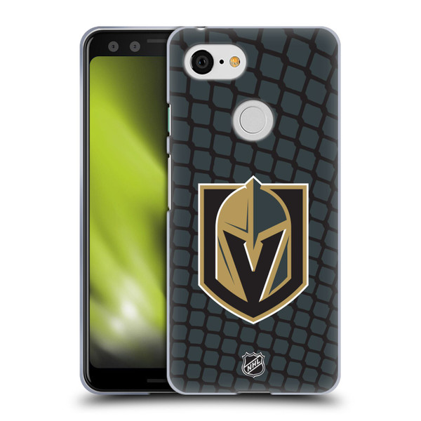 NHL Vegas Golden Knights Net Pattern Soft Gel Case for Google Pixel 3