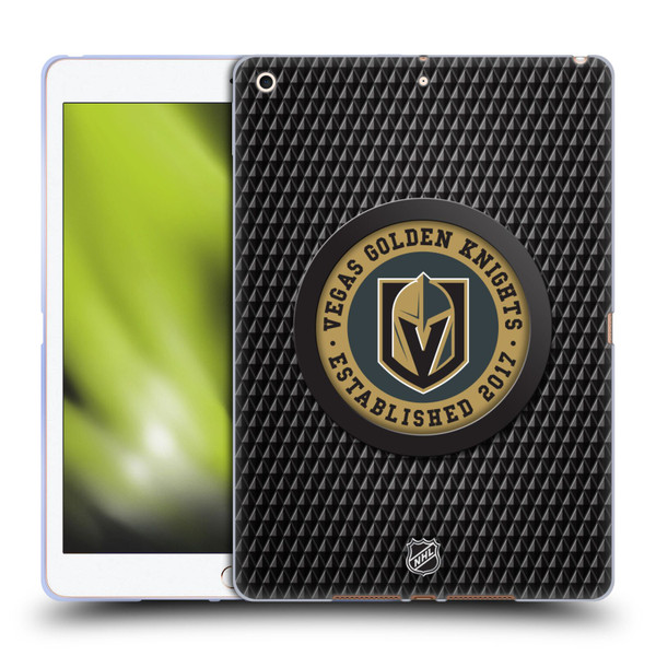 NHL Vegas Golden Knights Puck Texture Soft Gel Case for Apple iPad 10.2 2019/2020/2021