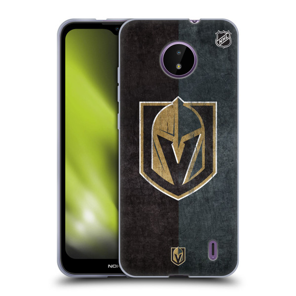NHL Vegas Golden Knights Half Distressed Soft Gel Case for Nokia C10 / C20
