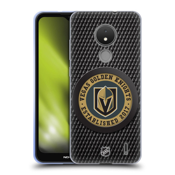 NHL Vegas Golden Knights Puck Texture Soft Gel Case for Nokia C21