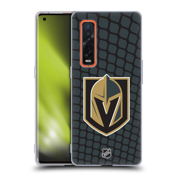 NHL Vegas Golden Knights Net Pattern Soft Gel Case for OPPO Find X2 Pro 5G
