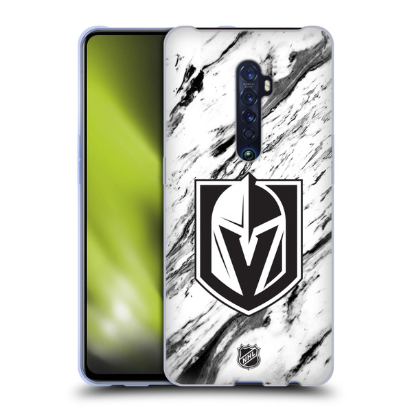 NHL Vegas Golden Knights Marble Soft Gel Case for OPPO Reno 2