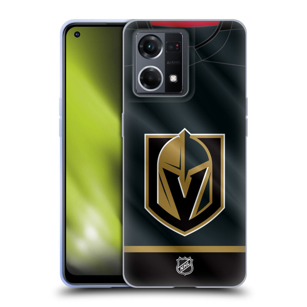 NHL Vegas Golden Knights Jersey Soft Gel Case for OPPO Reno8 4G