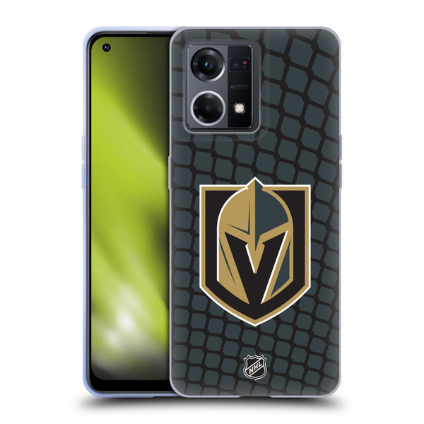 NHL Vegas Golden Knights Net Pattern Soft Gel Case for OPPO Reno8 4G