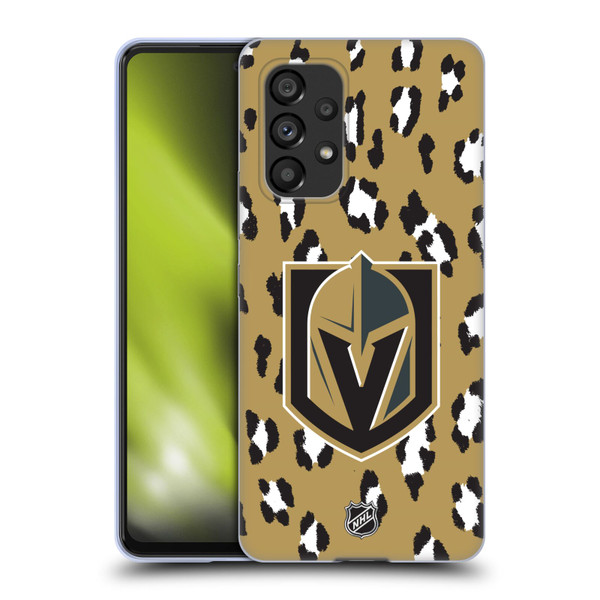 NHL Vegas Golden Knights Leopard Patten Soft Gel Case for Samsung Galaxy A53 5G (2022)