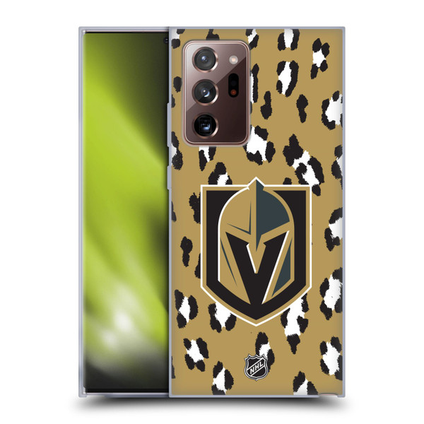 NHL Vegas Golden Knights Leopard Patten Soft Gel Case for Samsung Galaxy Note20 Ultra / 5G
