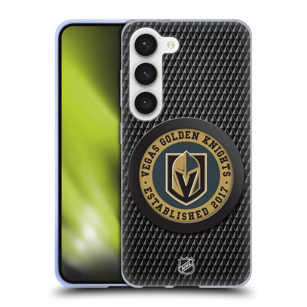NHL Vegas Golden Knights Puck Texture Soft Gel Case for Samsung Galaxy S23 5G