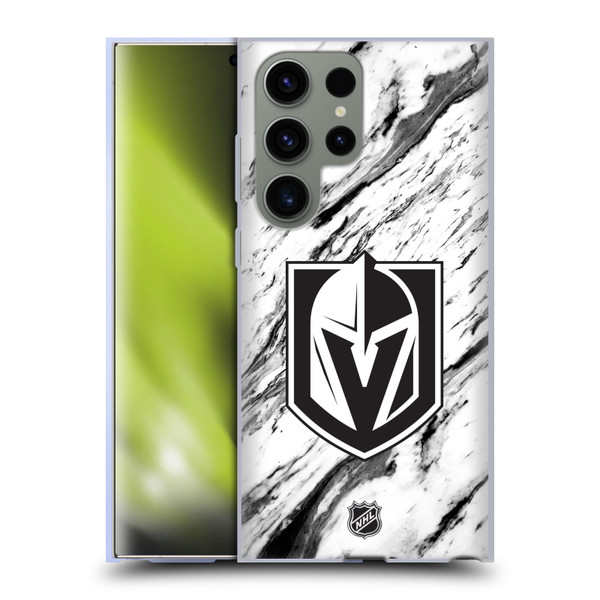NHL Vegas Golden Knights Marble Soft Gel Case for Samsung Galaxy S23 Ultra 5G