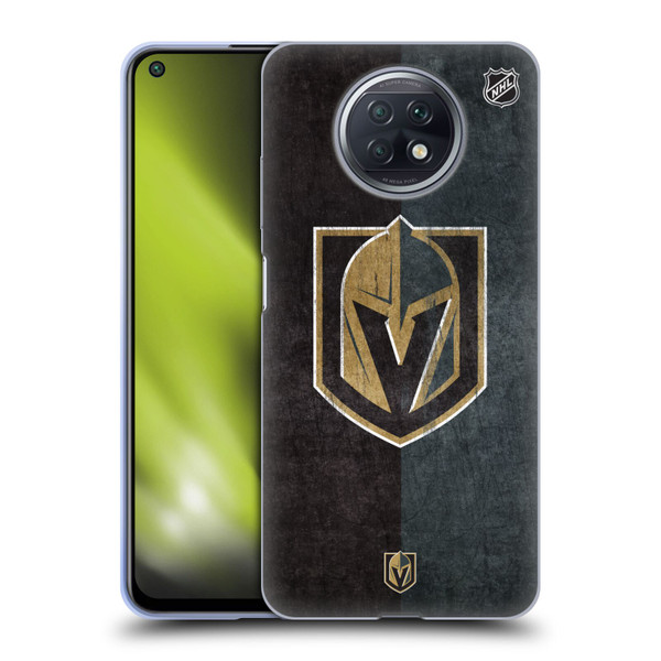 NHL Vegas Golden Knights Half Distressed Soft Gel Case for Xiaomi Redmi Note 9T 5G