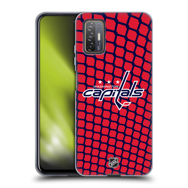 NHL Washington Capitals Net Pattern Soft Gel Case for HTC Desire 21 Pro 5G
