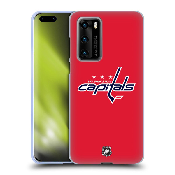 NHL Washington Capitals Plain Soft Gel Case for Huawei P40 5G