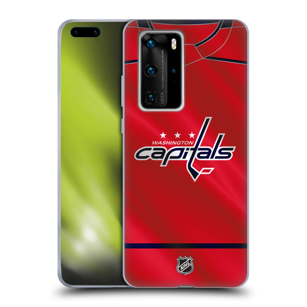 NHL Washington Capitals Jersey Soft Gel Case for Huawei P40 Pro / P40 Pro Plus 5G