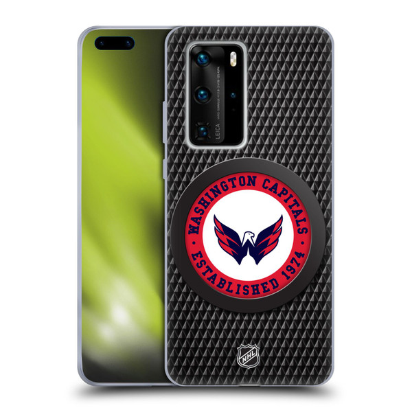 NHL Washington Capitals Puck Texture Soft Gel Case for Huawei P40 Pro / P40 Pro Plus 5G