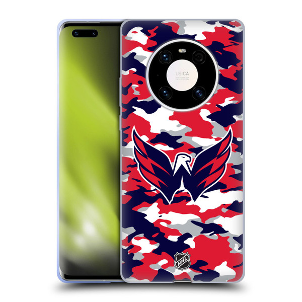 NHL Washington Capitals Camouflage Soft Gel Case for Huawei Mate 40 Pro 5G