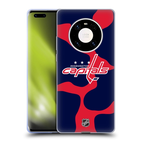 NHL Washington Capitals Cow Pattern Soft Gel Case for Huawei Mate 40 Pro 5G