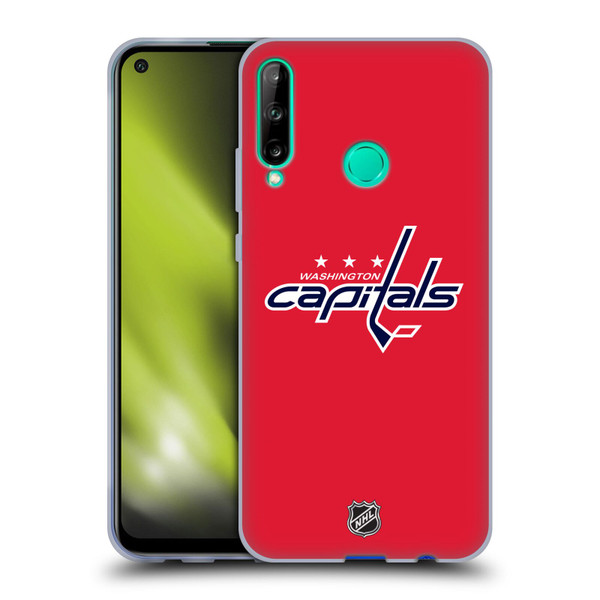 NHL Washington Capitals Plain Soft Gel Case for Huawei P40 lite E