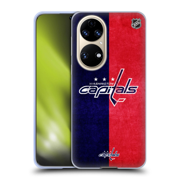 NHL Washington Capitals Half Distressed Soft Gel Case for Huawei P50