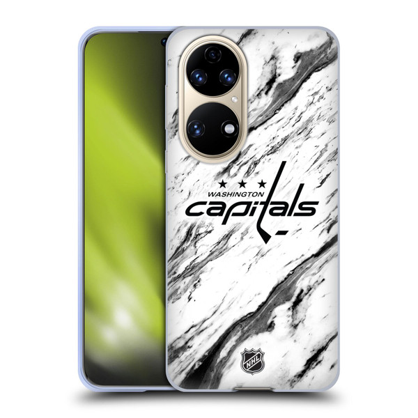 NHL Washington Capitals Marble Soft Gel Case for Huawei P50