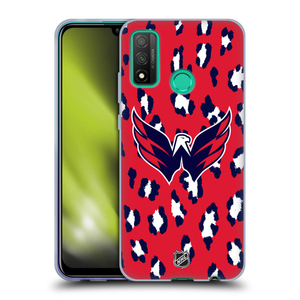 NHL Washington Capitals Leopard Pattern Soft Gel Case for Huawei P Smart (2020)