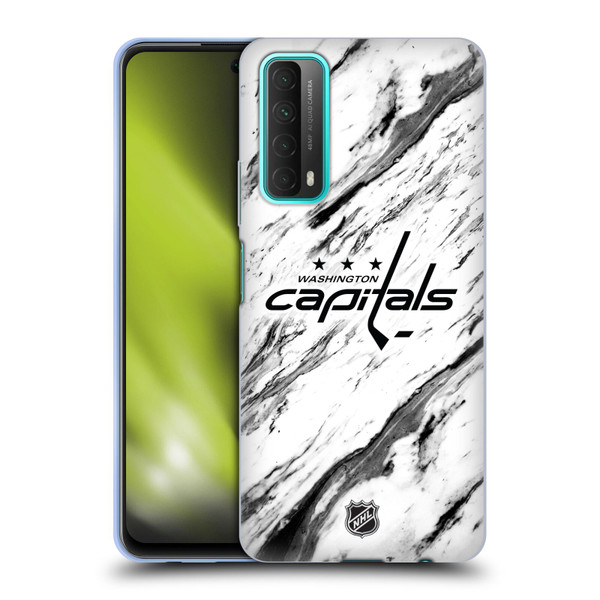 NHL Washington Capitals Marble Soft Gel Case for Huawei P Smart (2021)