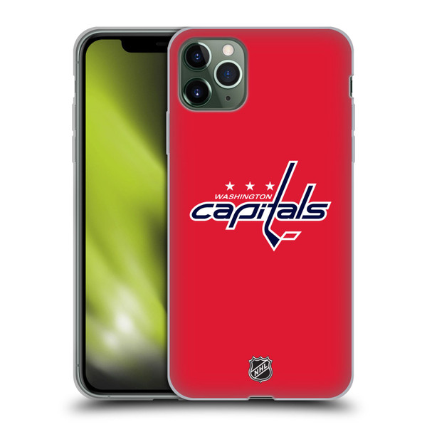 NHL Washington Capitals Plain Soft Gel Case for Apple iPhone 11 Pro Max
