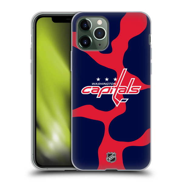 NHL Washington Capitals Cow Pattern Soft Gel Case for Apple iPhone 11 Pro