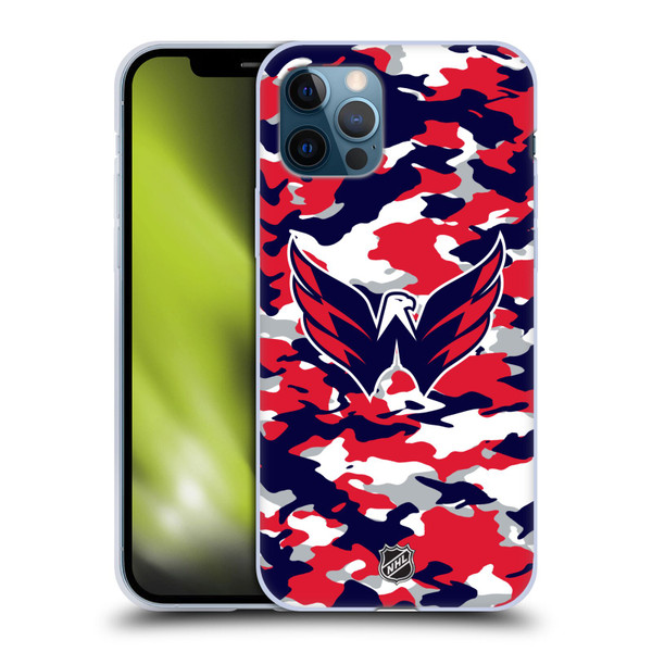 NHL Washington Capitals Camouflage Soft Gel Case for Apple iPhone 12 / iPhone 12 Pro