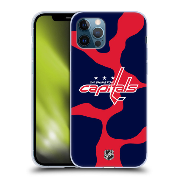 NHL Washington Capitals Cow Pattern Soft Gel Case for Apple iPhone 12 / iPhone 12 Pro