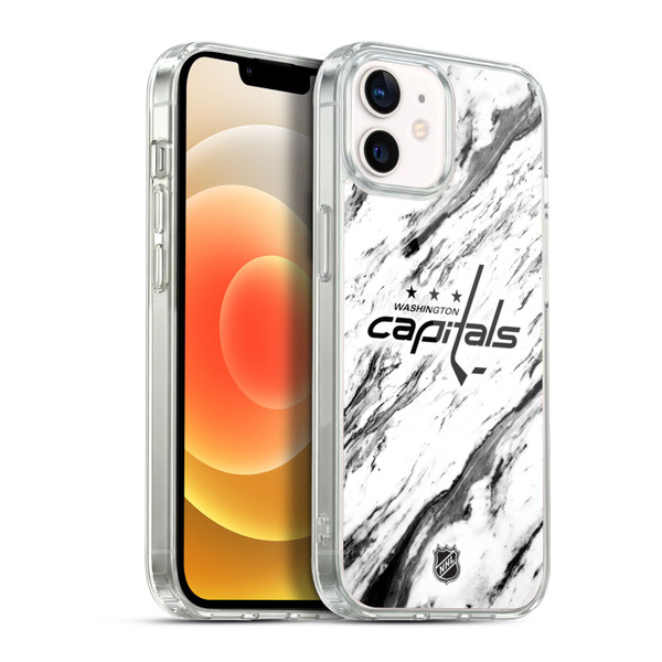 NHL Washington Capitals Marble Soft Gel Case for Apple iPhone 12 / iPhone 12 Pro & MagSafe