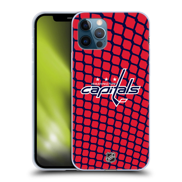 NHL Washington Capitals Net Pattern Soft Gel Case for Apple iPhone 12 / iPhone 12 Pro