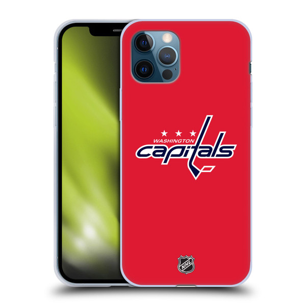 NHL Washington Capitals Plain Soft Gel Case for Apple iPhone 12 / iPhone 12 Pro